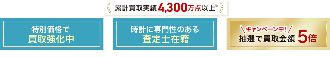 累計買取実績4,300万点以上