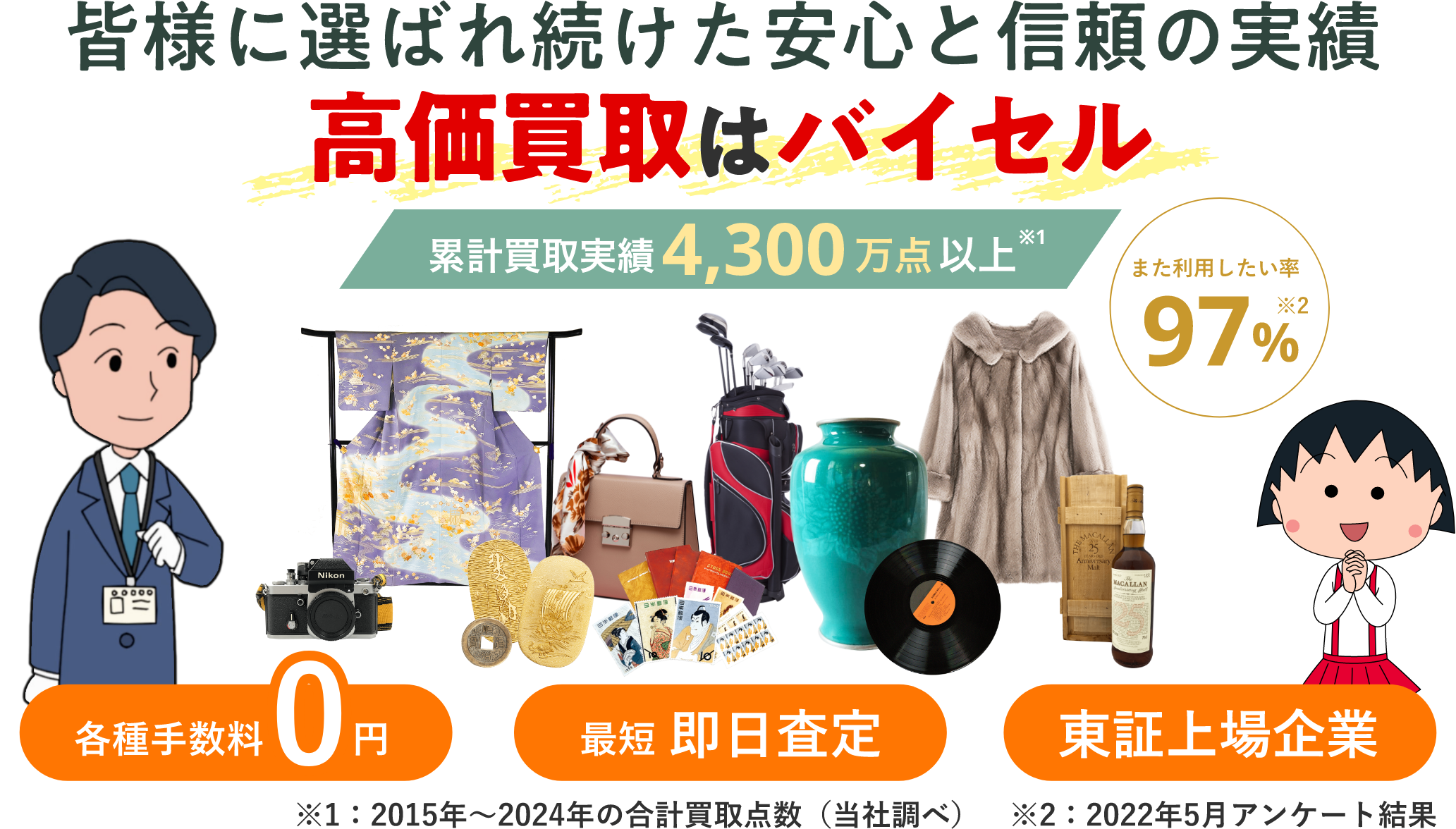 出張買取なら高価買取のバイセル