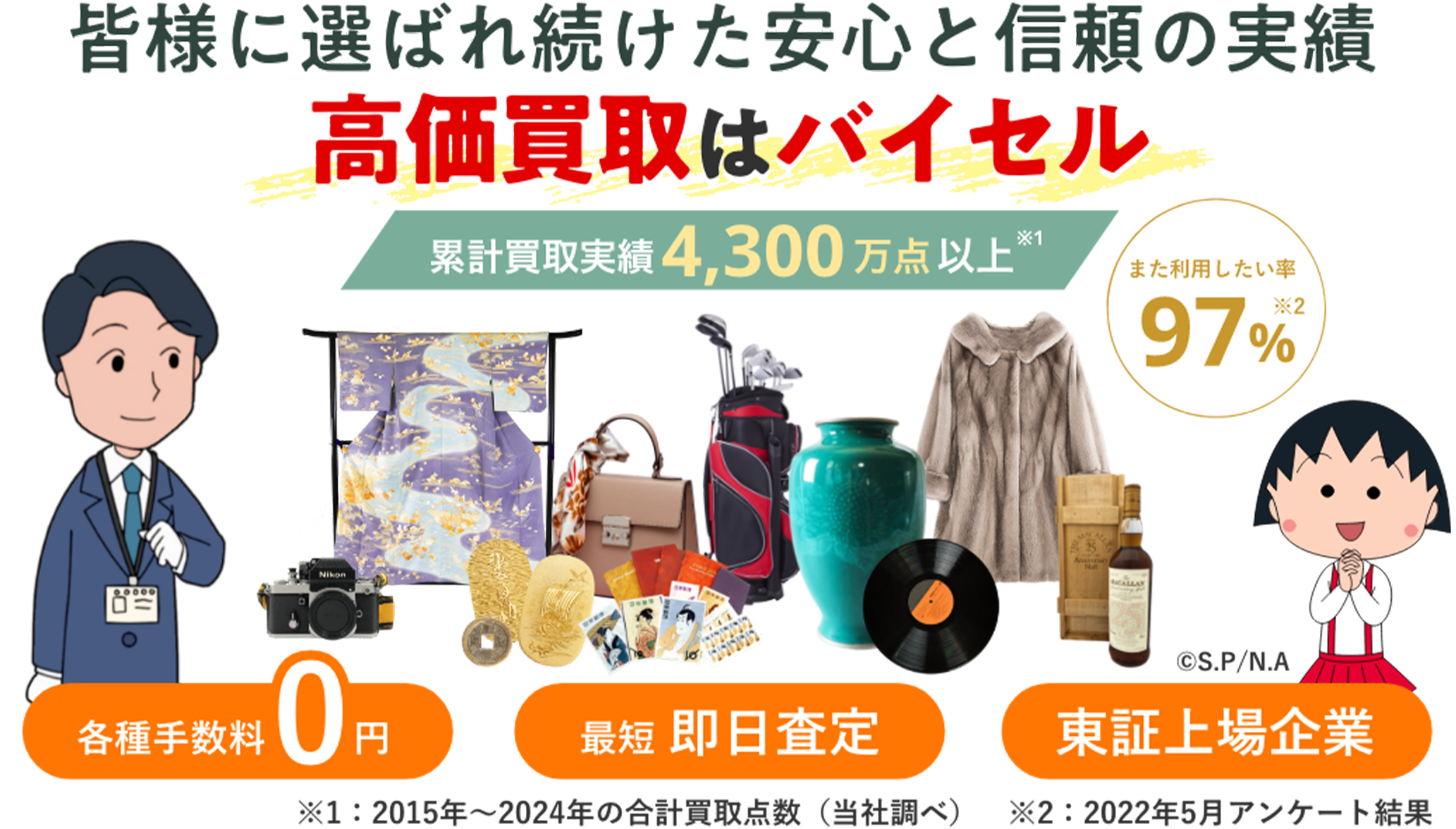出張買取なら高価買取のバイセル